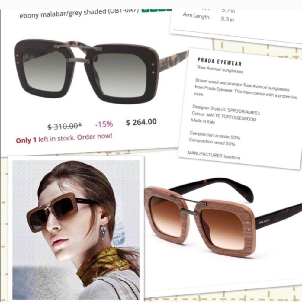 Authentic Prada Raw Sunglasses - Picture 7 of 7